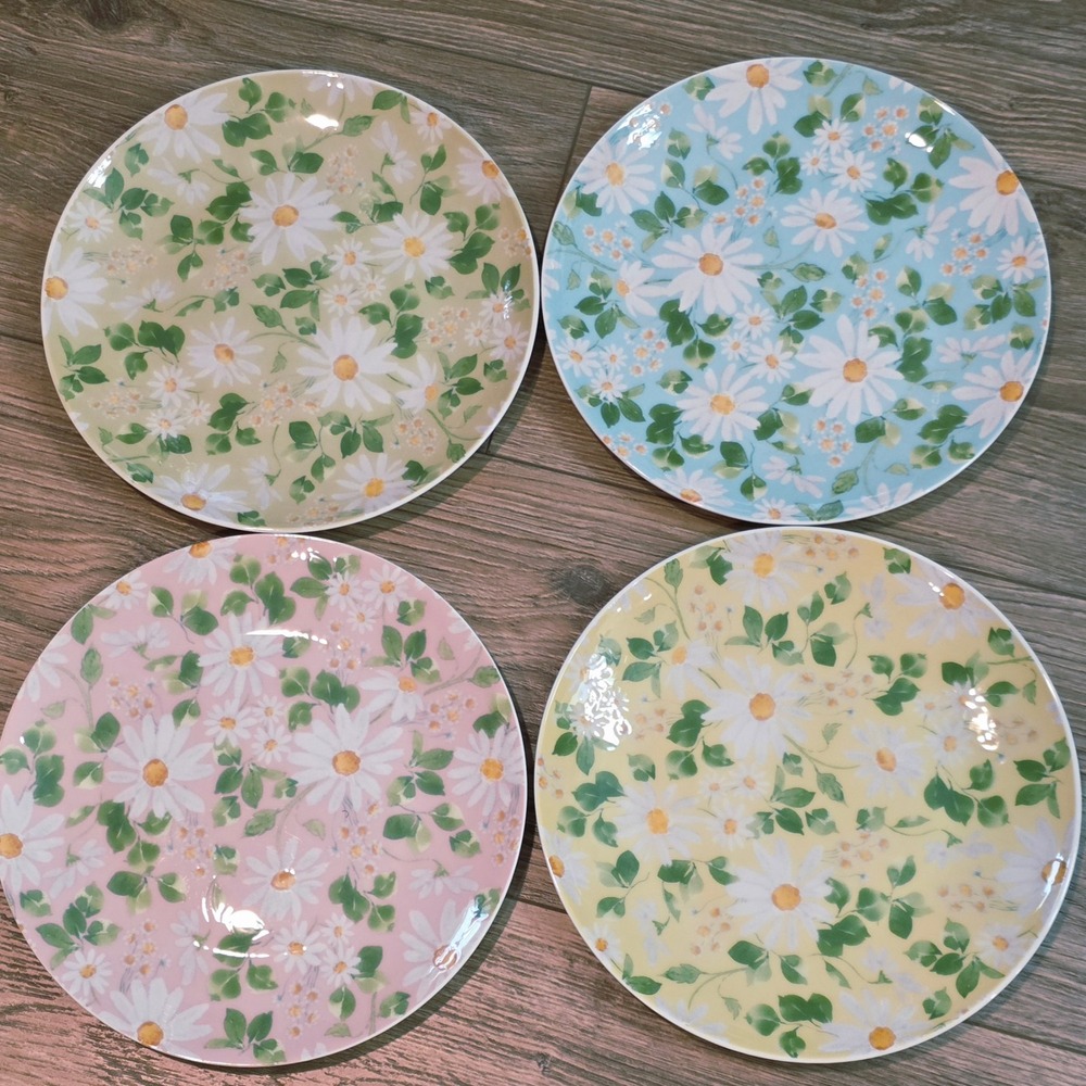 Mikasa Pastel Petals Multi-color Plates Heatherlee Chan Brunch Tea Party (4) - Picture 8 of 8